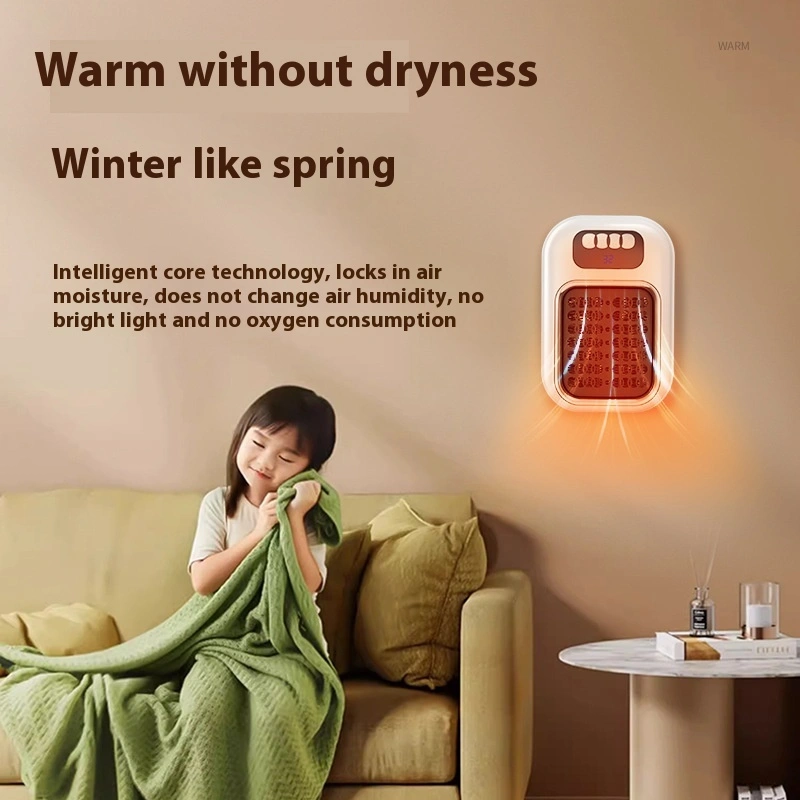 Wall Mounted Portable Small Electric Heater With Remote Control, Adjustable Silent Thermostat Suitable For Winter Home Offices Bathroom