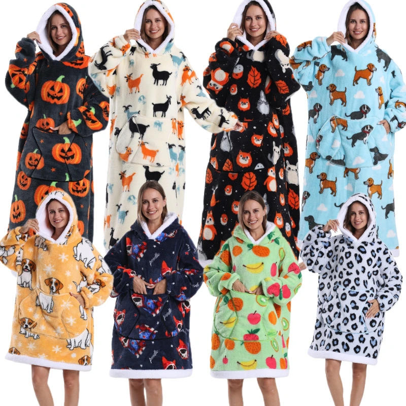 Cold-proof Clothes Pajamas Lazy TV Blanket