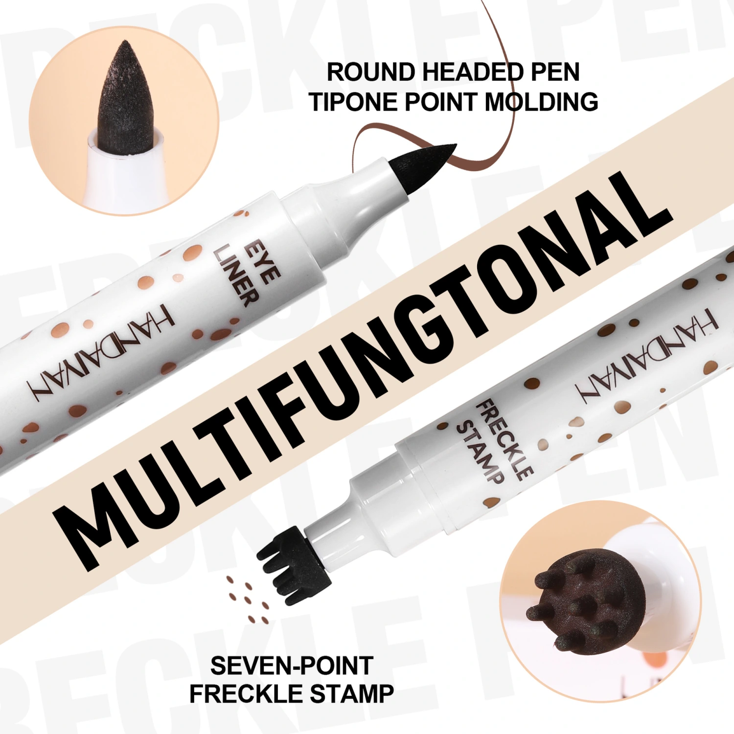 Waterproof Not Easy To Fade Natural Double-headed Freckle Eyeliner