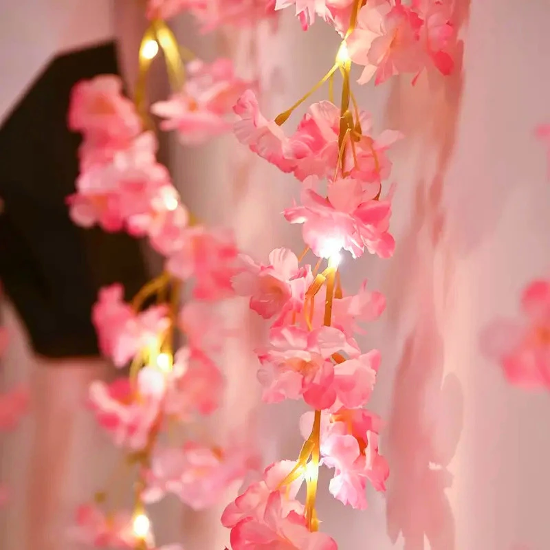 Sakura Lighting Chain Outdoor Atmosphere Led Christmas Rattan Lighting Chain
