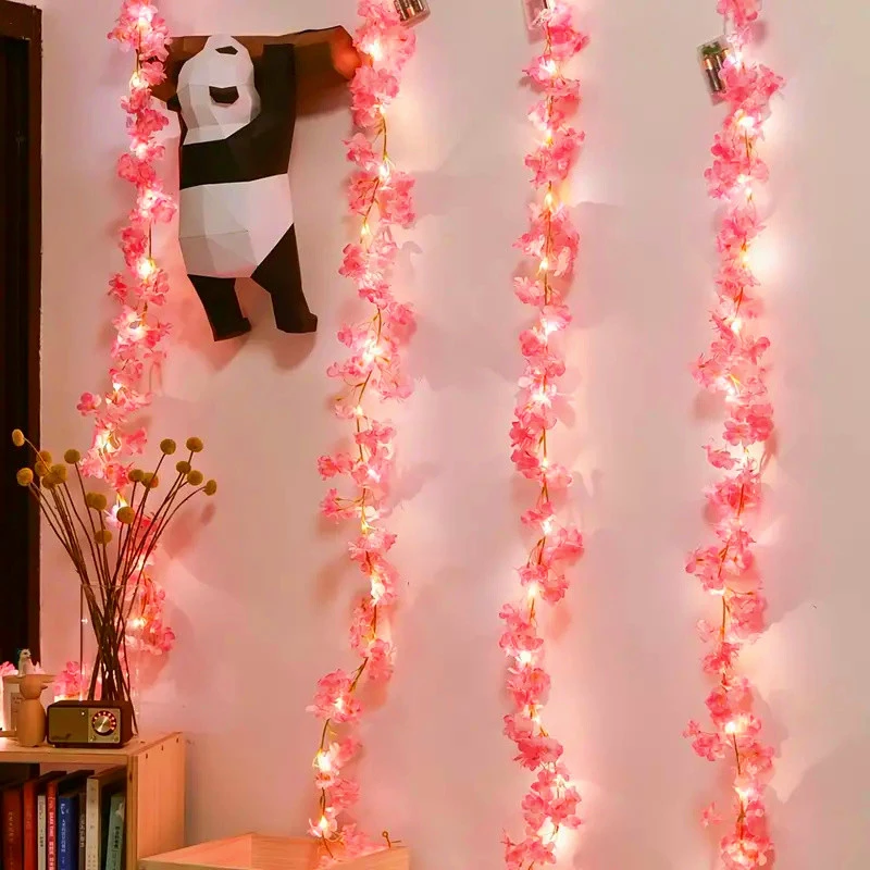 Sakura Lighting Chain Outdoor Atmosphere Led Christmas Rattan Lighting Chain