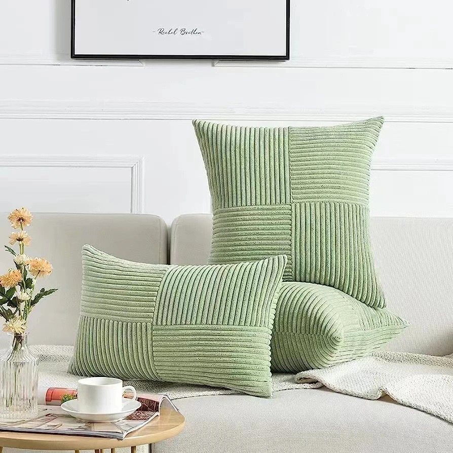 Corduroy Pillow Living Room Sofa Minimalist Pillowcase