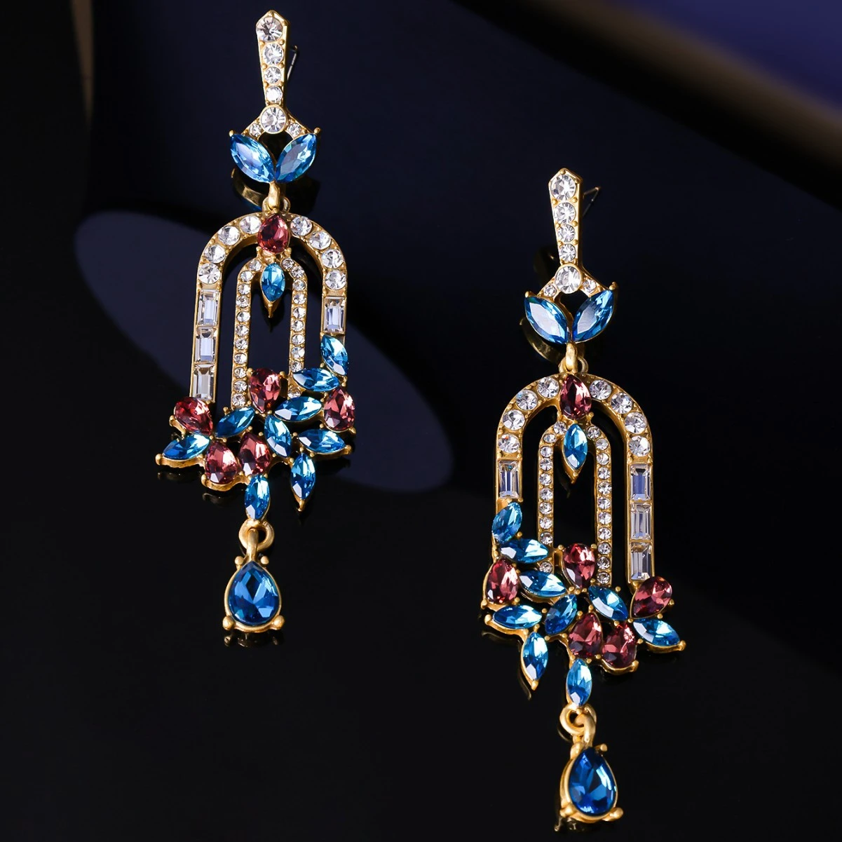 Flower Cluster Elegant Temperament Entry Lux Tassel Earrings