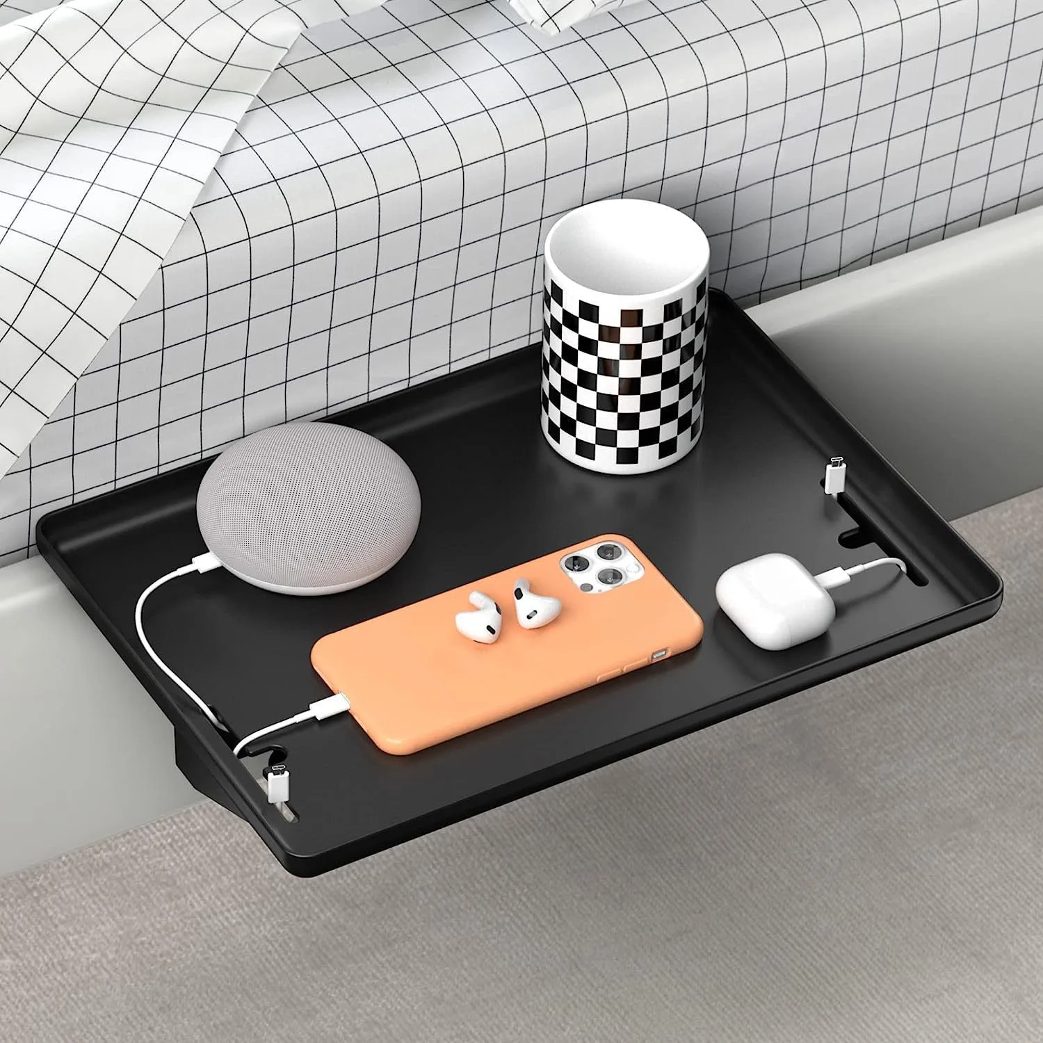 Removable Bedside Storage Rack Punch-free