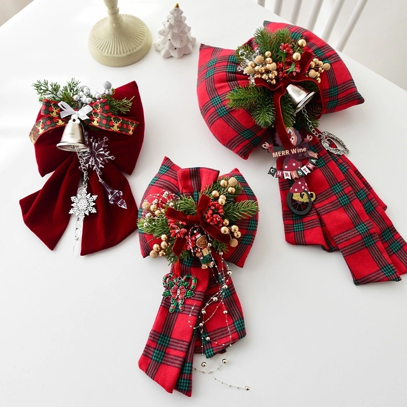 Christmas Hanging Decoration Handmade Diy Three-dimensional Bow Arrangement