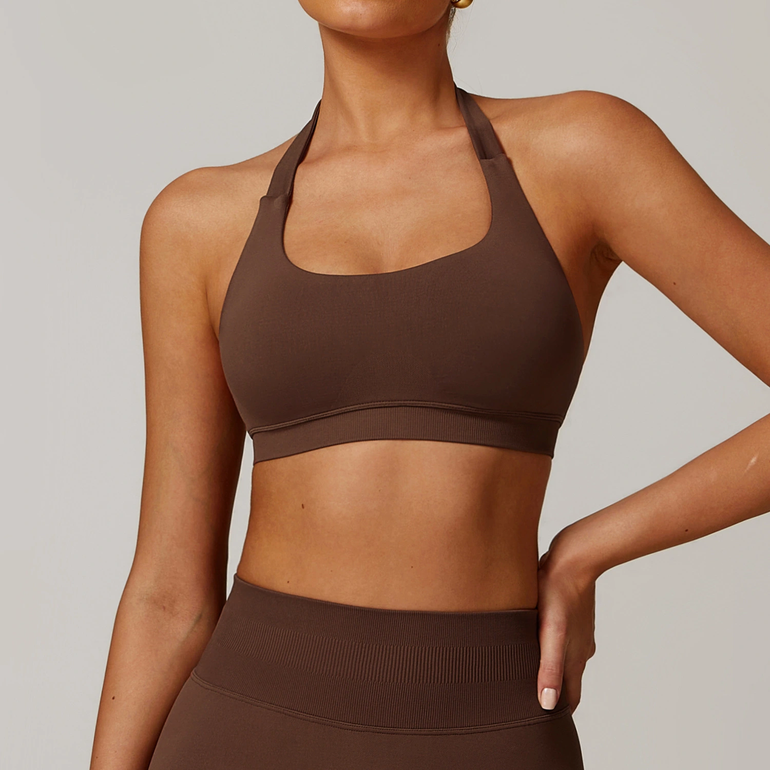 Naked Women Quick-drying Sports Elasticity Halterneck Vest