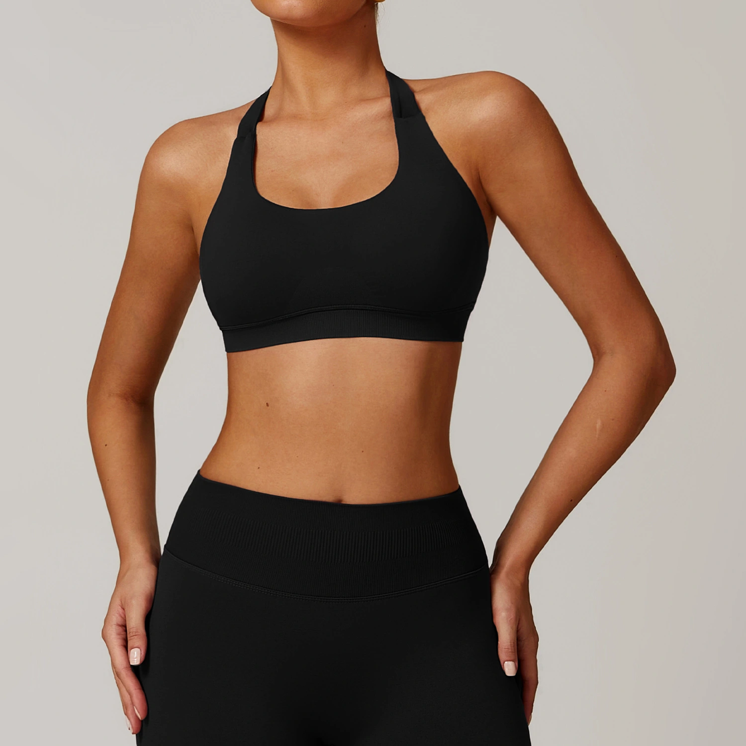 Naked Women Quick-drying Sports Elasticity Halterneck Vest