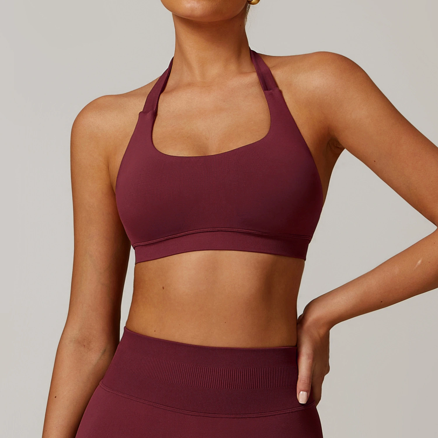Naked Women Quick-drying Sports Elasticity Halterneck Vest
