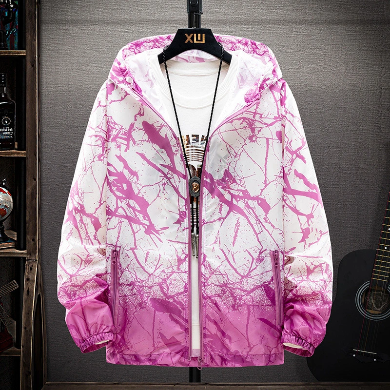 Camouflage Print Hooded Breathable Sun Protection Clothing