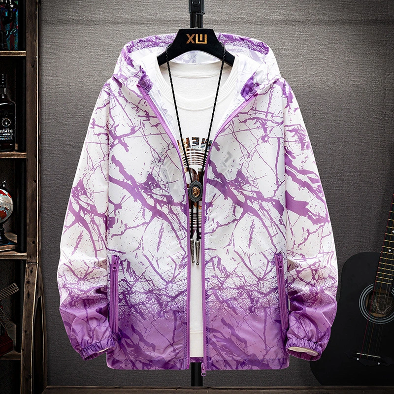 Camouflage Print Hooded Breathable Sun Protection Clothing