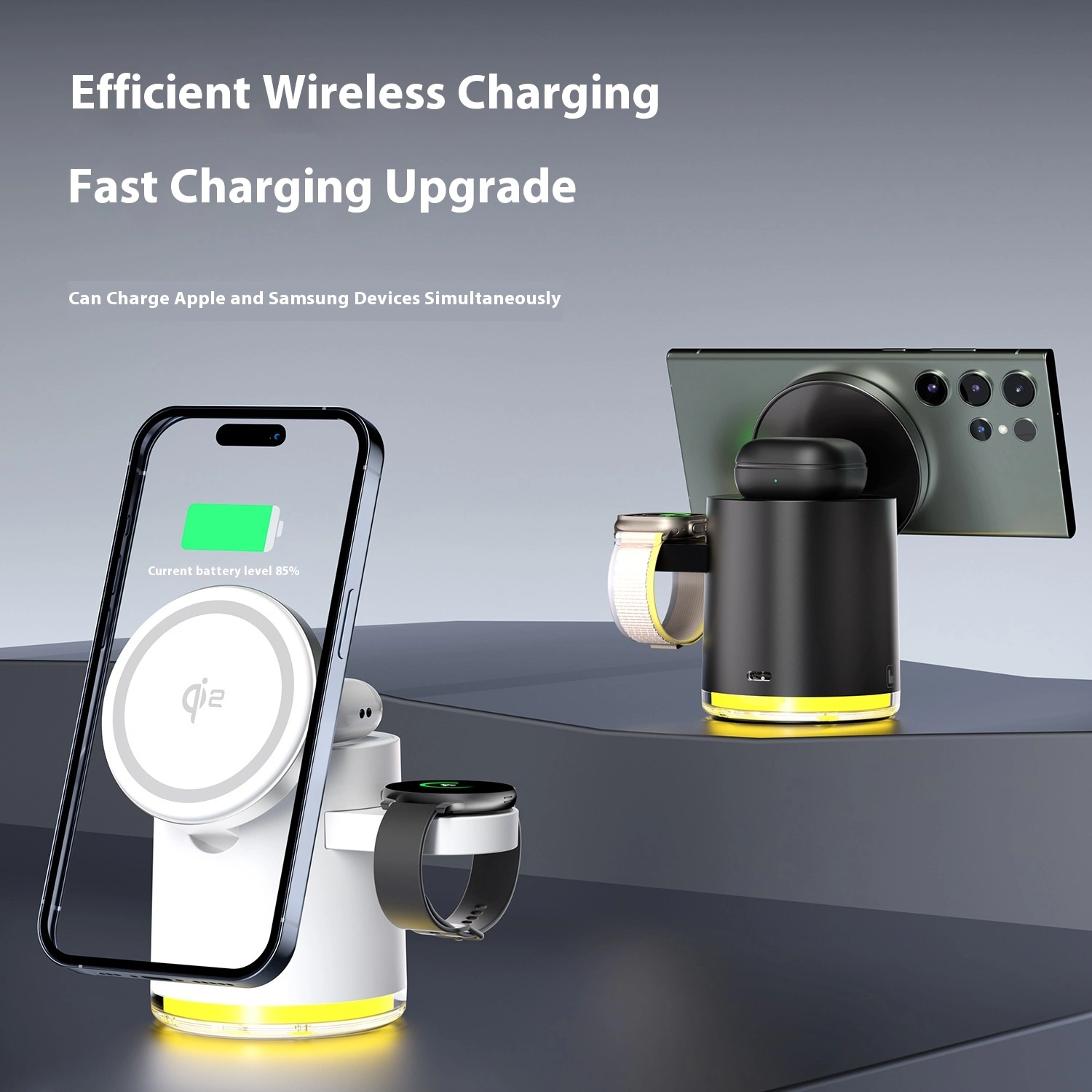 Portable Home Magnetic Three-in-one Wireless Folding Charger