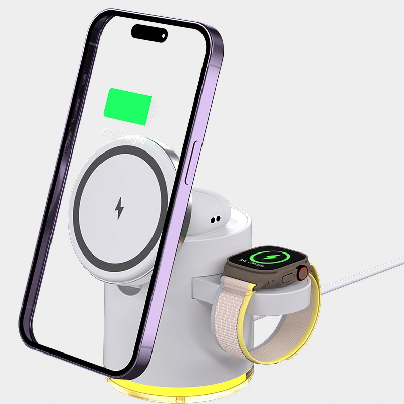 Portable Home Magnetic Three-in-one Wireless Folding Charger