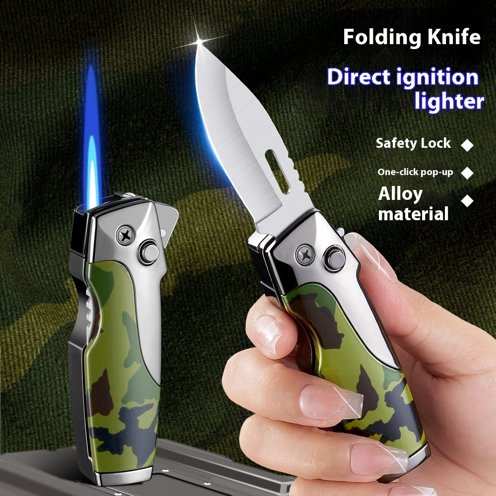 Outdoor Tools Metal Folding Lighter Portable