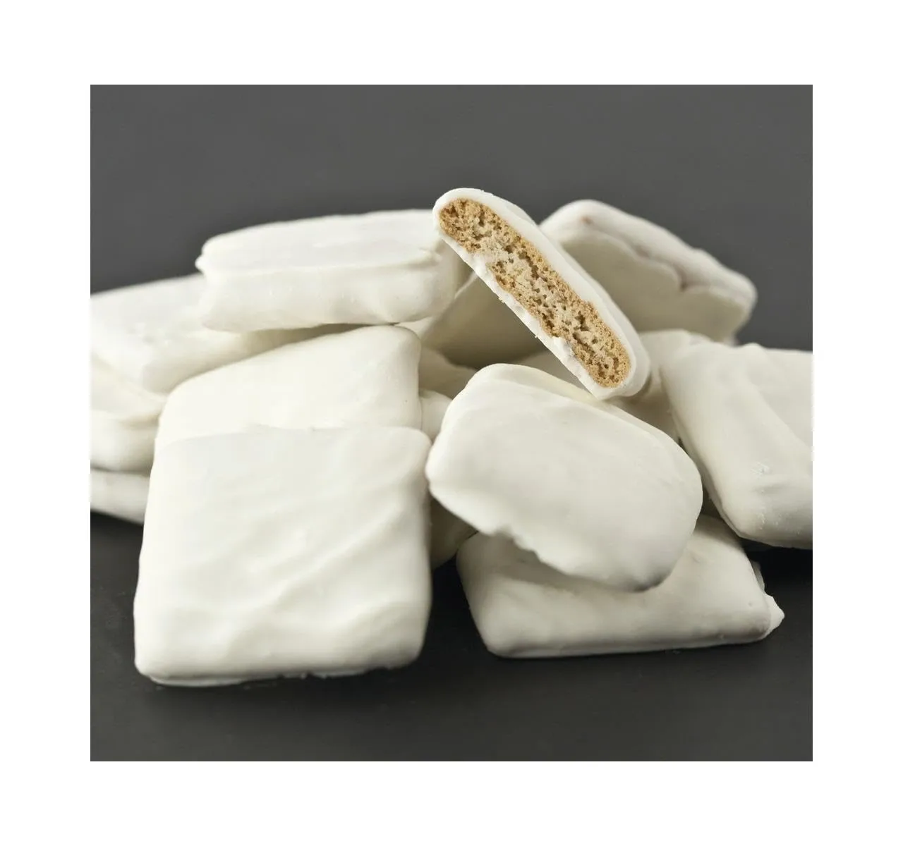 Yogurt Coated Graham Crackers - 1 lb of Fresh Gourmet Sweet Creamy Covered Dipped Grahams in Resealable Bag to Ensure Freshness