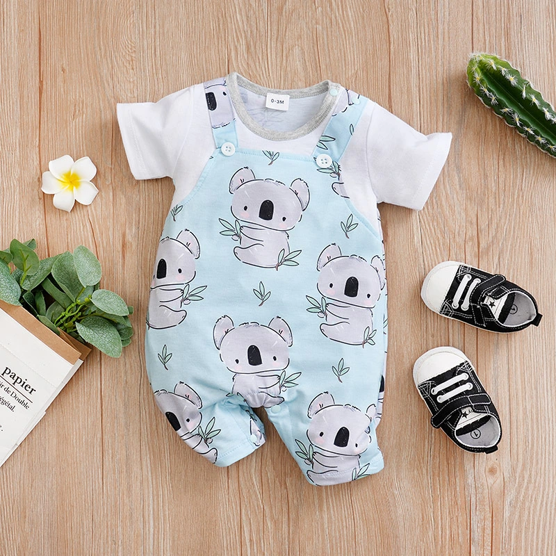 Summer New Baby Jumpsuit Full Printed Koala Baby