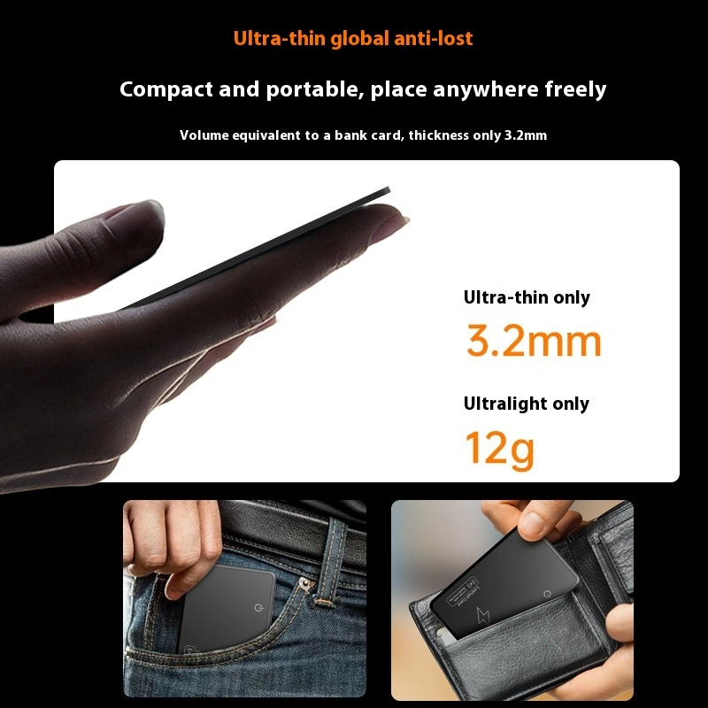 MFI Findmy AirTag Global Positioning Android Anti-lost Card Type Rechargeable Keychain Positioning Tracking
