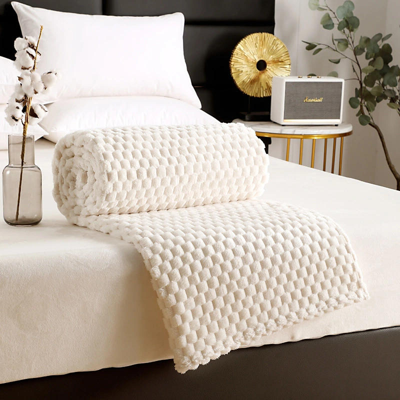Flannel Solid Color Multifunctional Cover Blanket
