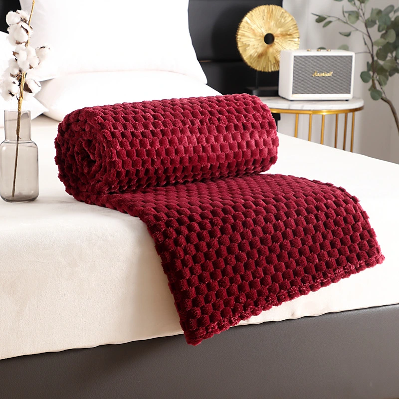Flannel Solid Color Multifunctional Cover Blanket