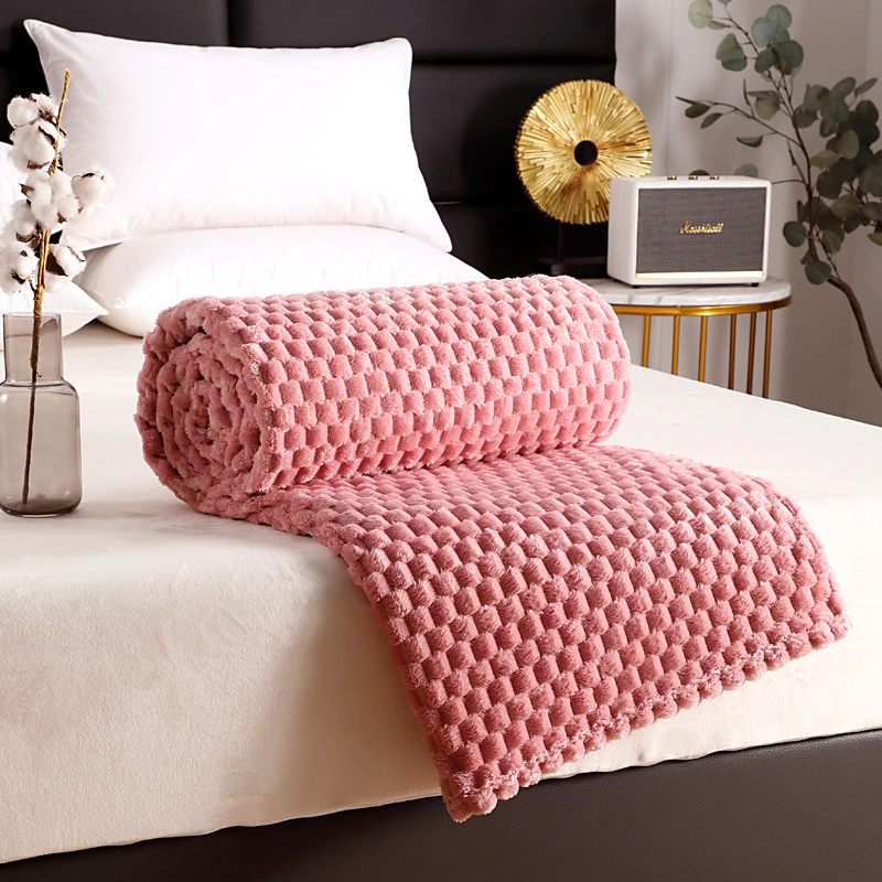Flannel Solid Color Multifunctional Cover Blanket