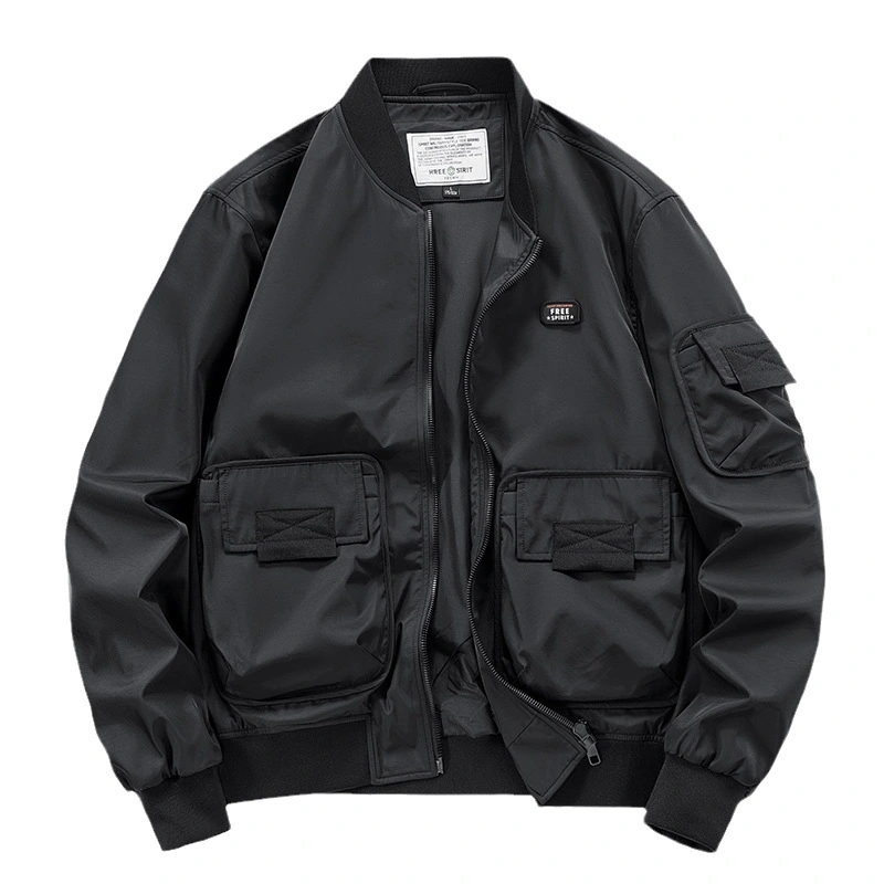 Pilot Jacket Men's Multi-bag Windproof Breathable Retro Coat Top