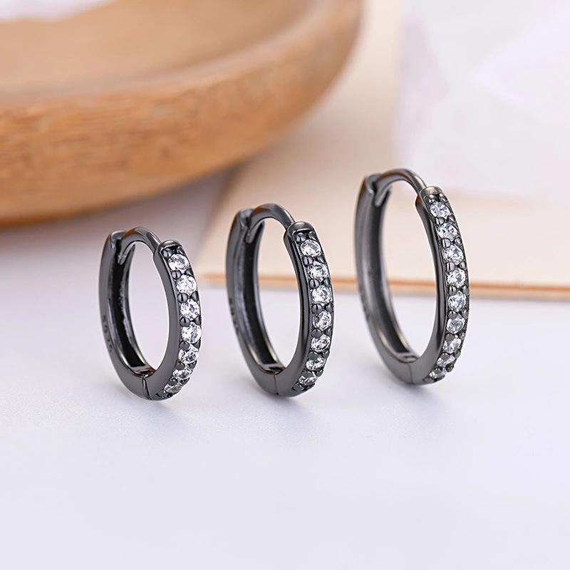 Gang Drill Zircon Fashion Exquisite Popular Stud Earrings