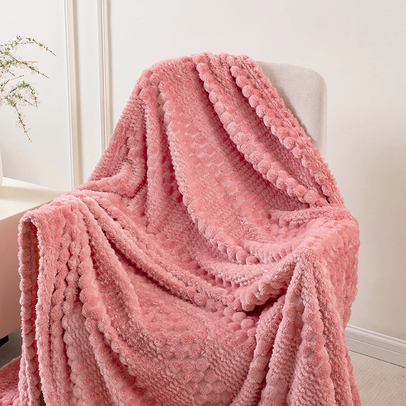 Flannel Jacquard Blanket Office Nap Air Conditioner
