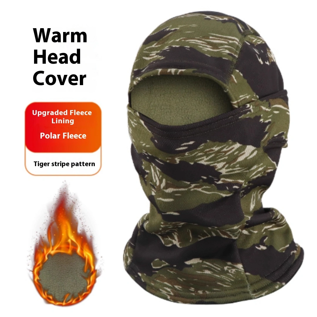 Full Face Mask Camouflage Hood Plus Fleece For Warmth