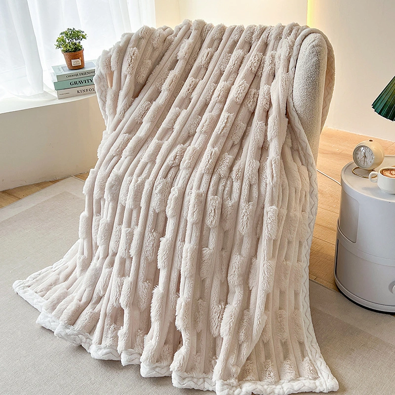 Versatile For Household Use Bamboo Knot Milk Flannel Blanket