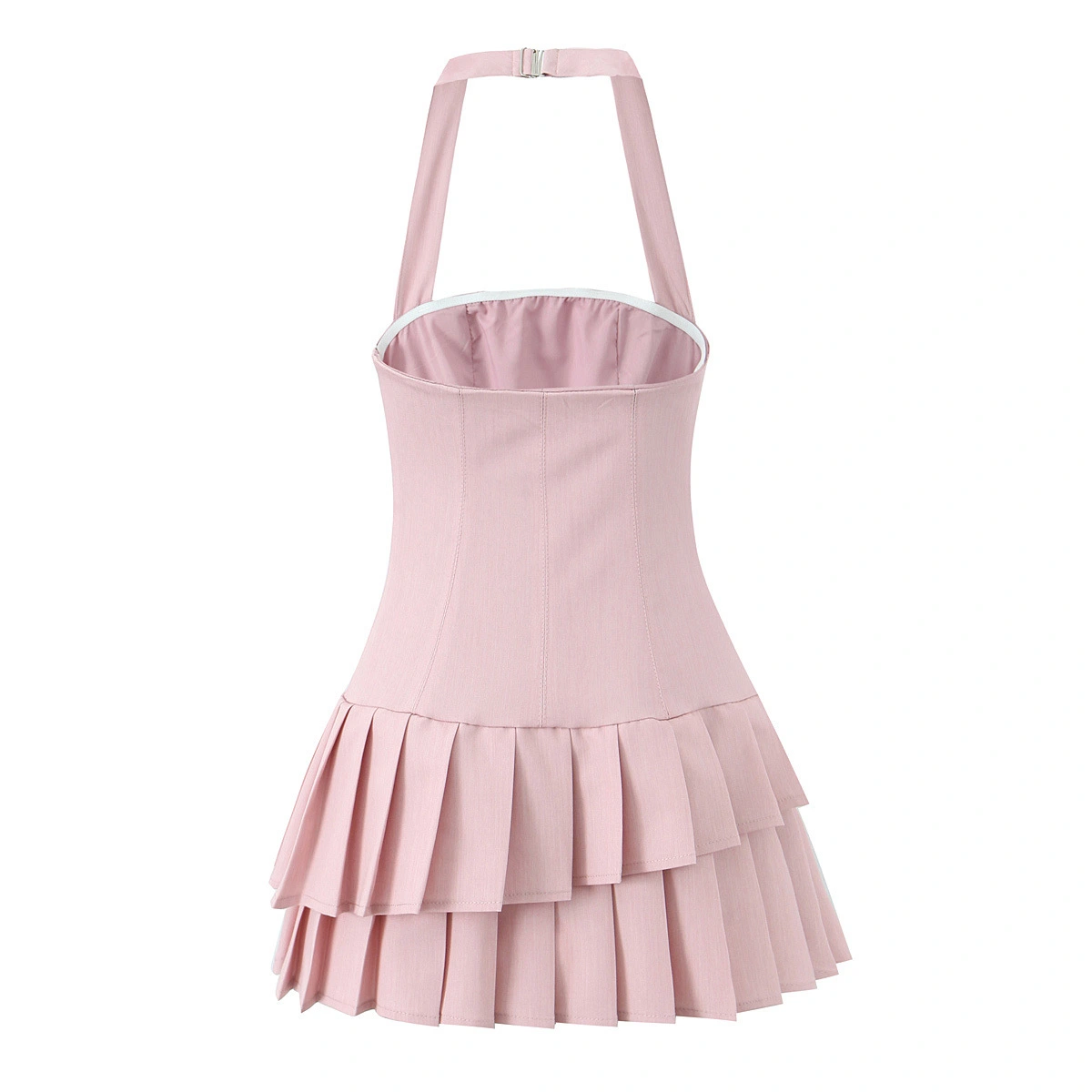 Women's Classic Fashion Halter Pleated Short Dress