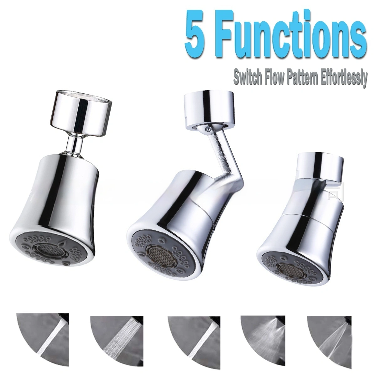 Kitchen Faucet Splash-proof Universal Extension Rotatable Connector
