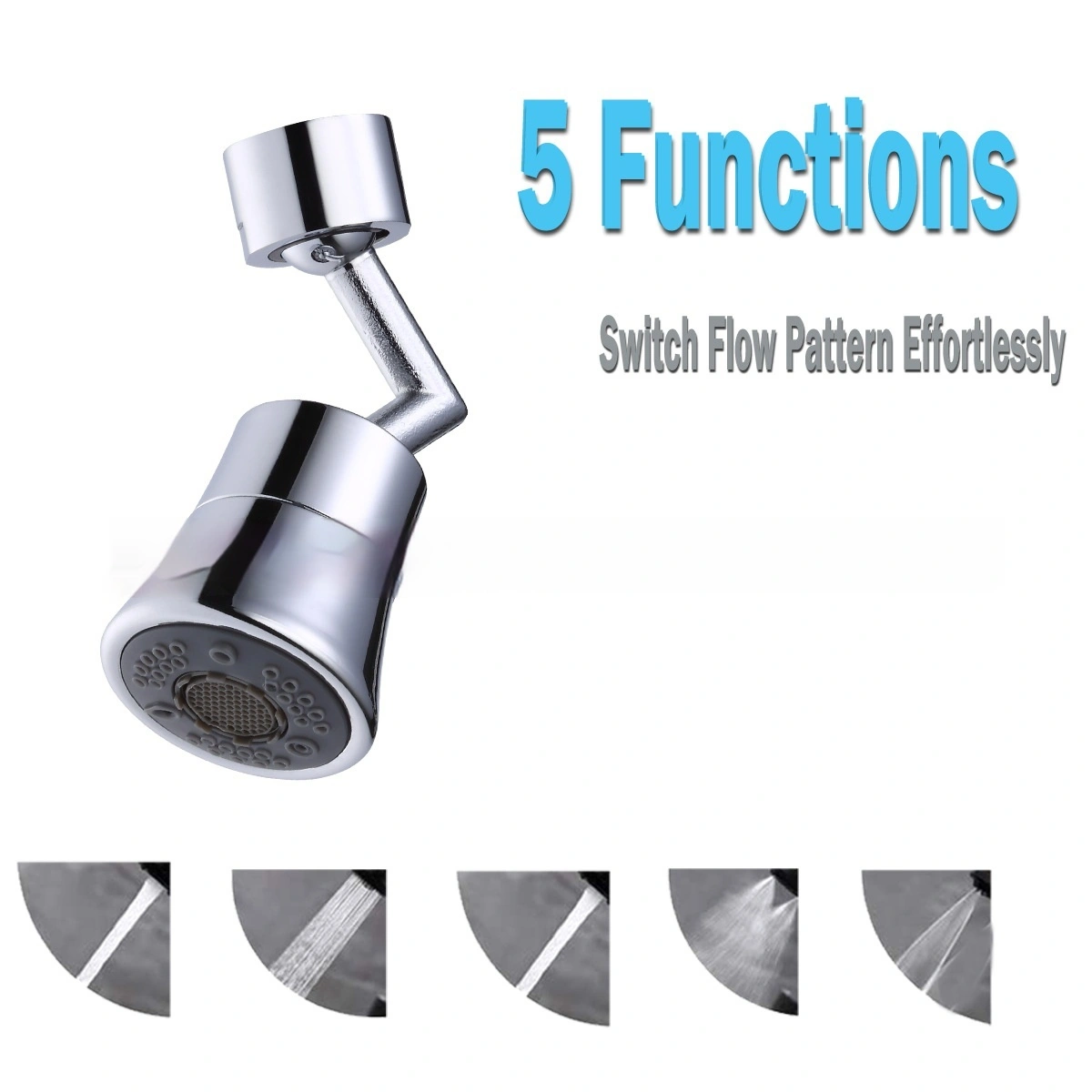 Kitchen Faucet Splash-proof Universal Extension Rotatable Connector