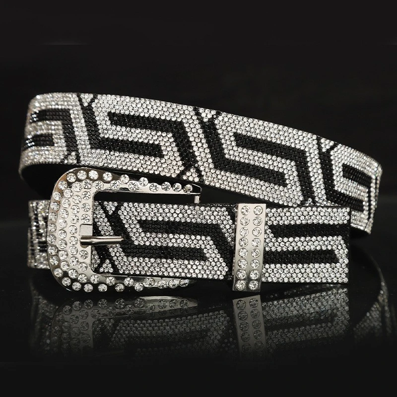 Personality Street Trend Y2g Style Diamond Men And Women Universal Belt
