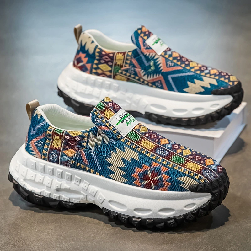 Platform Height Increasing Slip-on Casual Sneakers Trendy Shoes