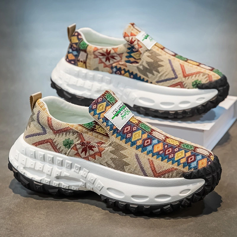 Platform Height Increasing Slip-on Casual Sneakers Trendy Shoes