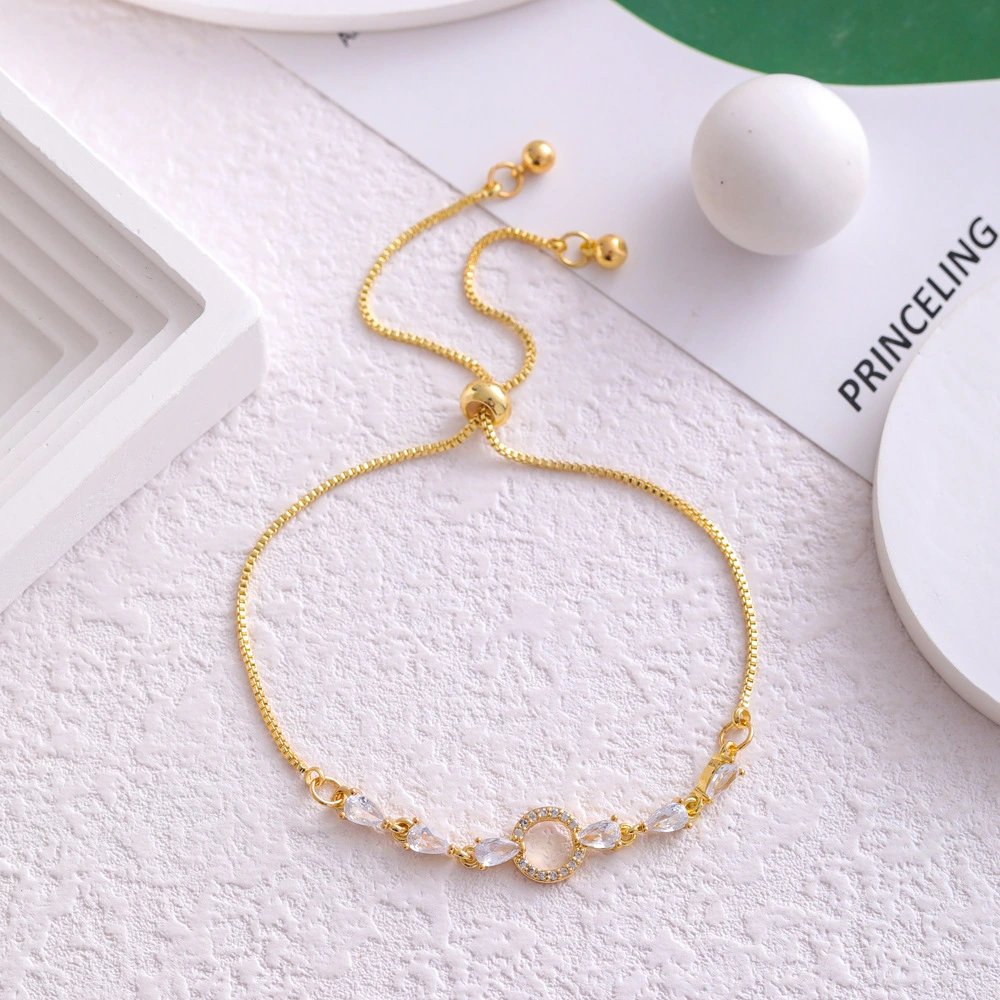 Micro Inlaid Zircon Simple Circle Bracelet