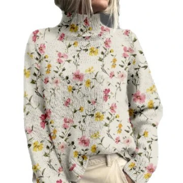 Women's Woolen Sweater Fashion Personality Turtleneck Sweater