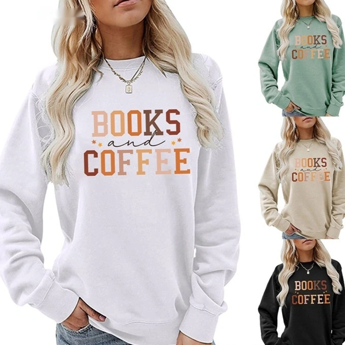 European And American Round Neck Sweater Women's Printing Stylish All-matching
