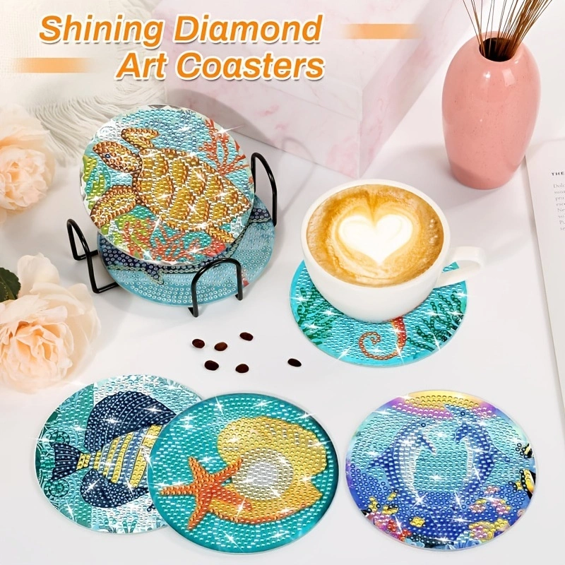 Creative New 5D Diamond Painting Art Coaster
