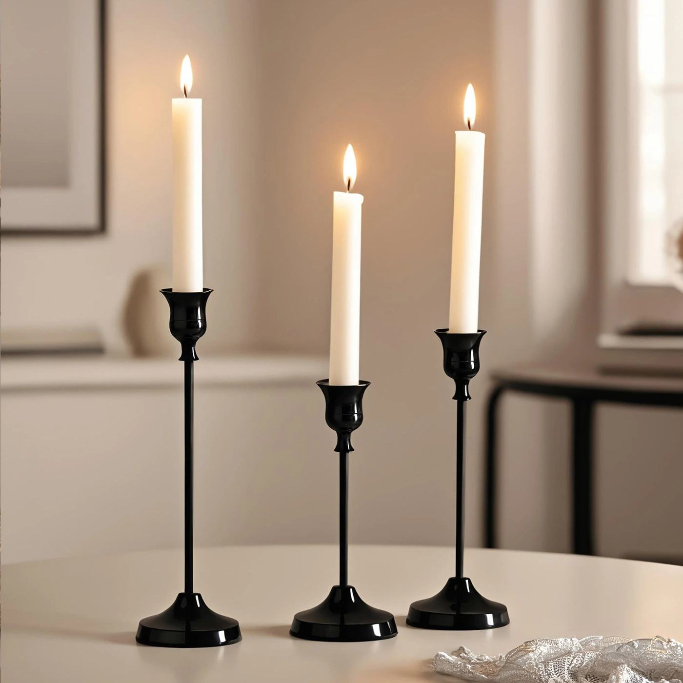Intrinsic Color Of Copper Creative Candle Holder Wrought Iron Electroplating Ornaments