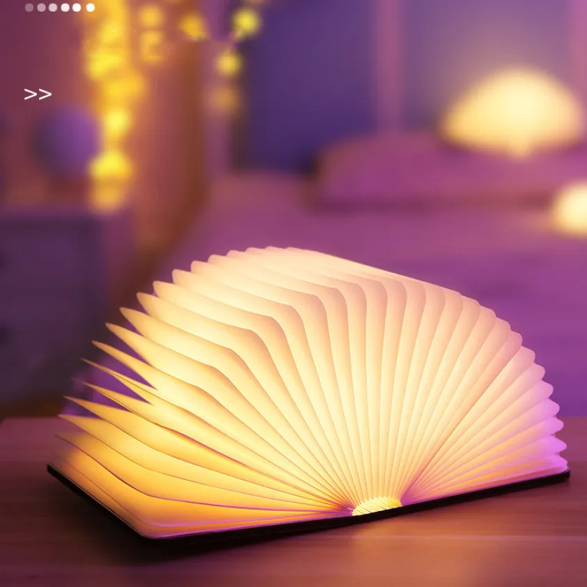 LED Wooden Book Lamp Lighting Desk Lamp