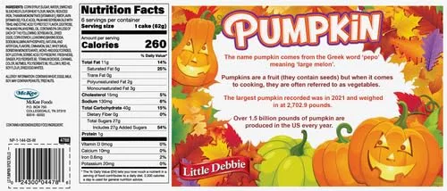 Little Debbie Spice 3 Individually Wrapped Cake Rolls, Pumpkin, 6 Count