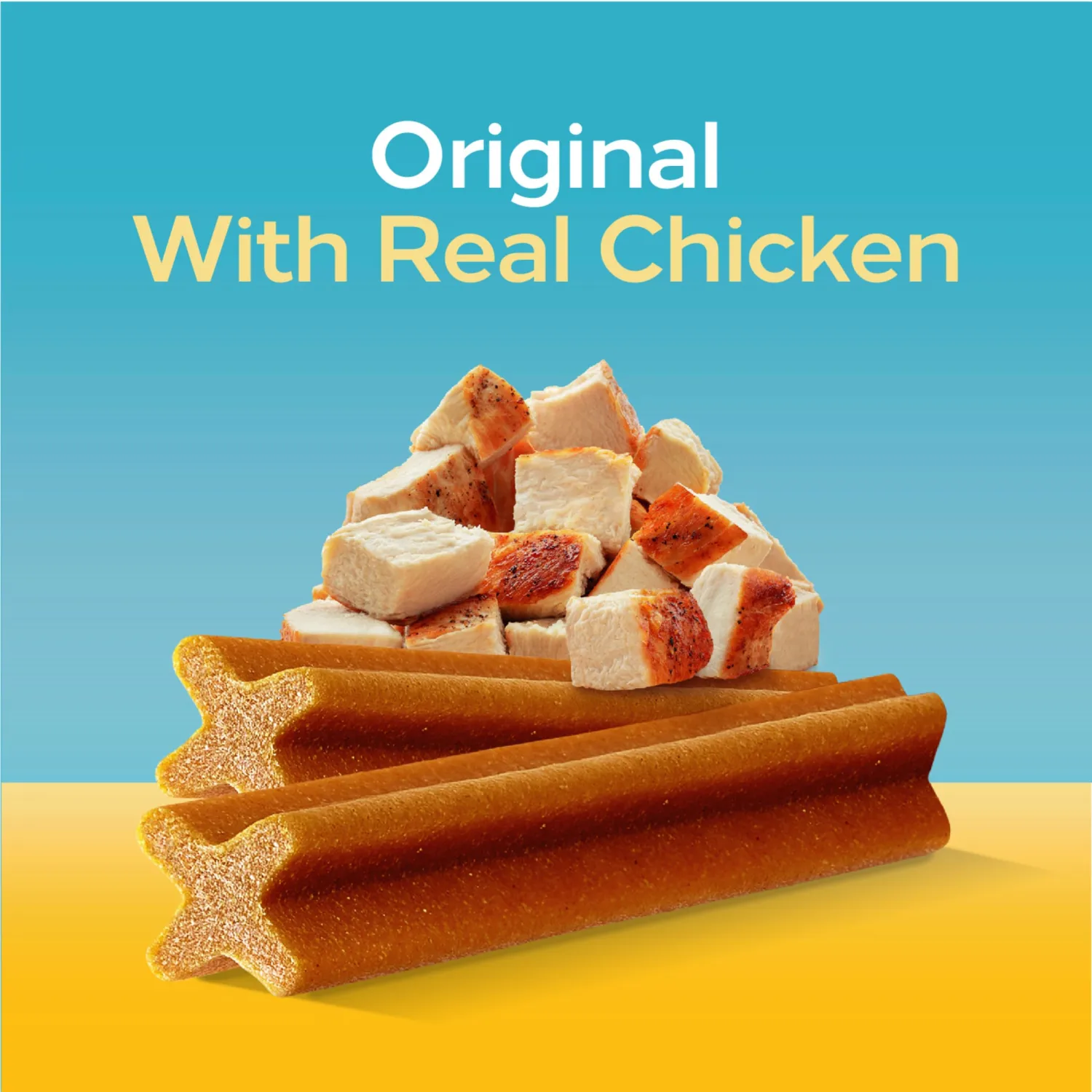 Pedigree Dentastix Small & Medium Breed Dog Treats, Original with Real Chicken, 21.1 oz. Bag (45 Treats)