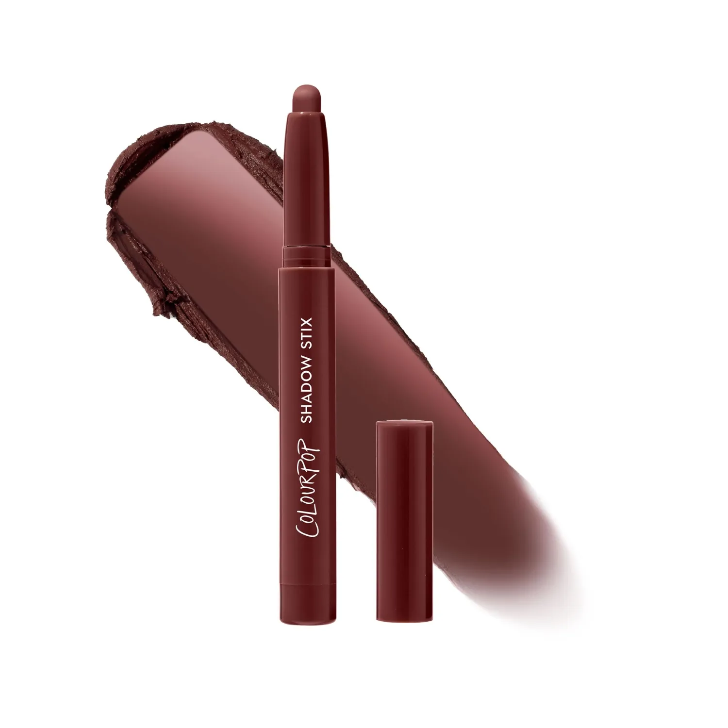 ColourPop Shadow Stix - Cream Eyeshadow Stick with Long-Lasting Color - Multi-Use Cream Makeup with a Built-In Sharpener & Precise Tip for Easy Application - Plum Tart (0.05 oz)