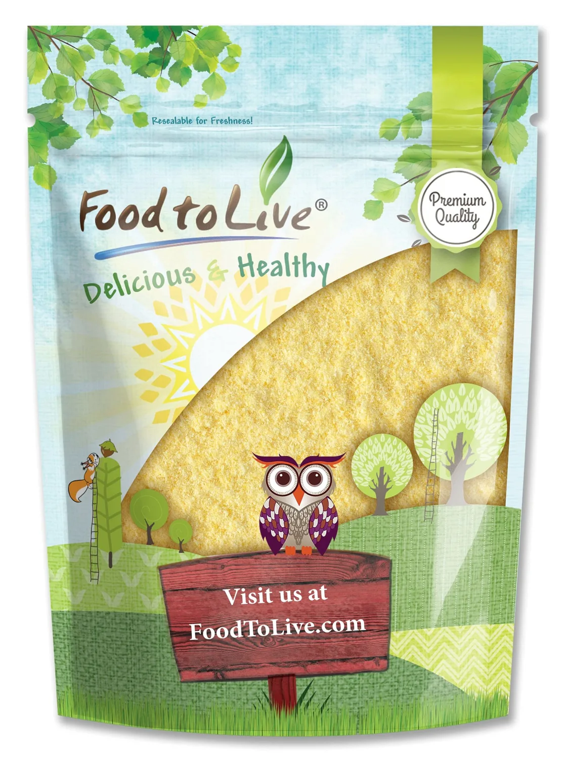 Food to Live Corn Flour, 12 Ounces - Made from Whole Grain, Finely Ground Meal, Vegan, Kosher, Bulk, Great for Cooking and Baking Cornbread, Muffins, Pancakes, Waffles and Tortillas