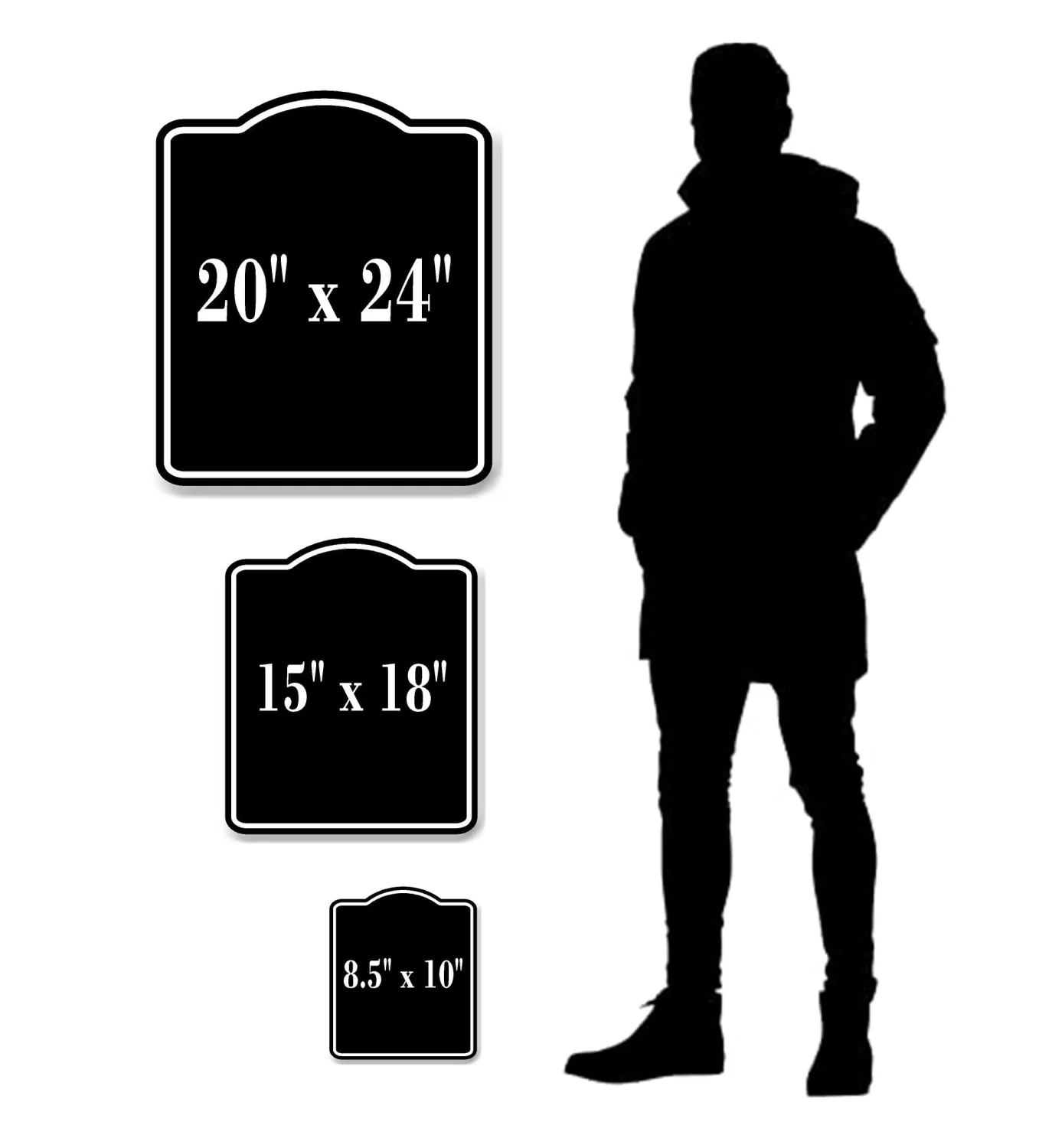 Hummus Bar BLACK Aluminum Composite Sign, 8.5"x10"