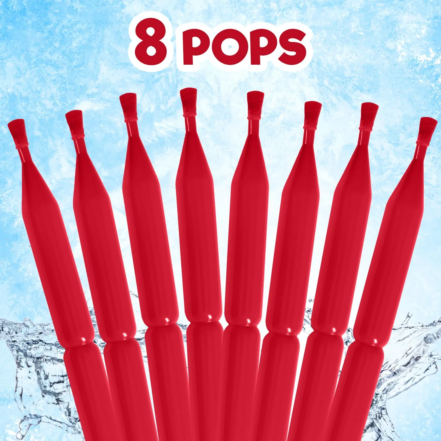 Captain Cool Freeze Pops, Delicious and Refreshing Cherry Ice Pops Bulk Pack, Fun Popsicles for All Ages, Perfect for Events and Gatherings, Frozen Pops Loved by Kids