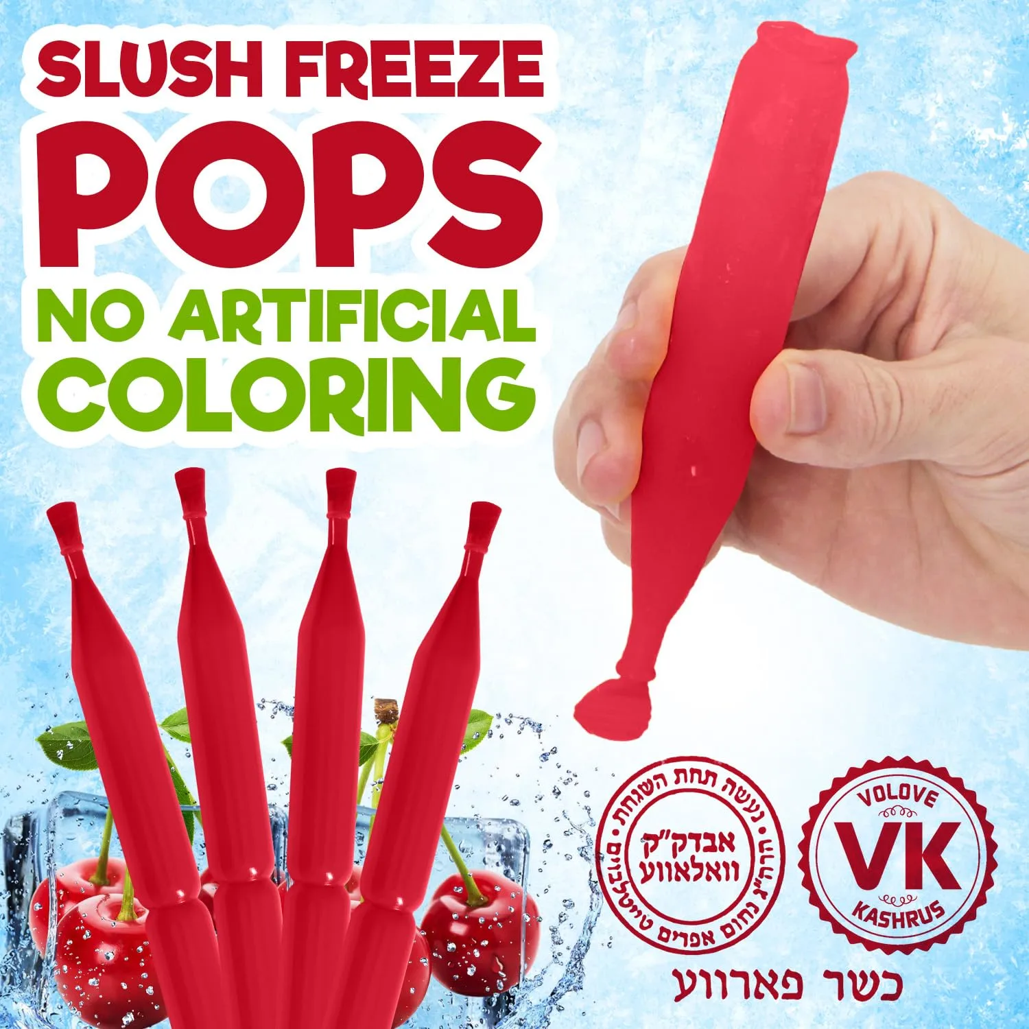 Captain Cool Freeze Pops, Delicious and Refreshing Cherry Ice Pops Bulk Pack, Fun Popsicles for All Ages, Perfect for Events and Gatherings, Frozen Pops Loved by Kids