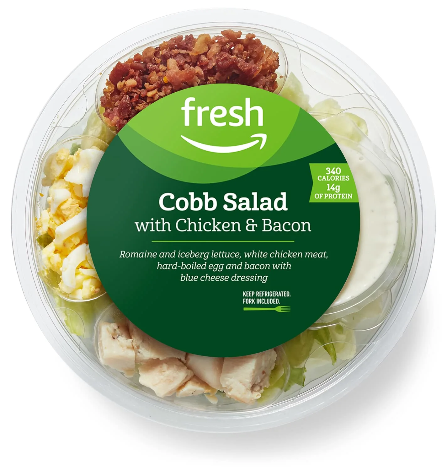 Amazon Fresh Brand, Cobb Salad With Chicken & Bacon, 6.4 Oz