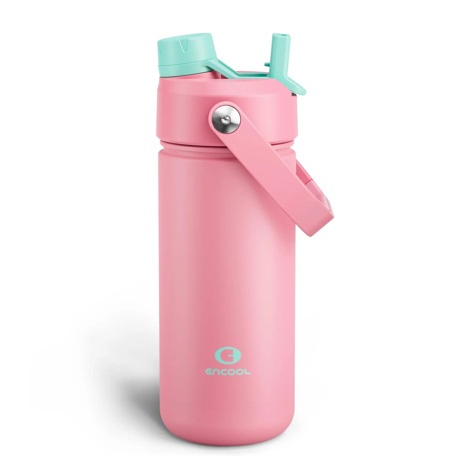 Insulated Water Bottle with Straw Stainless Steel Water Bottle, Leak-Proof, BPA-Free, Double Wall Vacuum Keeps Cold for 24 Hours for Sports, Travel, School (18 oz, Tulip)