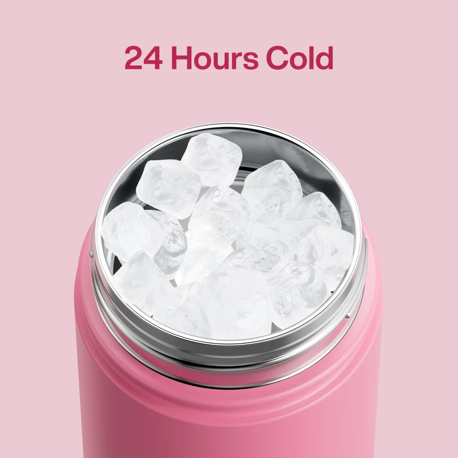 Insulated Water Bottle with Straw Stainless Steel Water Bottle, Leak-Proof, BPA-Free, Double Wall Vacuum Keeps Cold for 24 Hours for Sports, Travel, School (18 oz, Tulip)